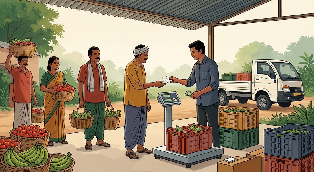 How to Open a Village Vegetable Collection Center That Pays Same-Day